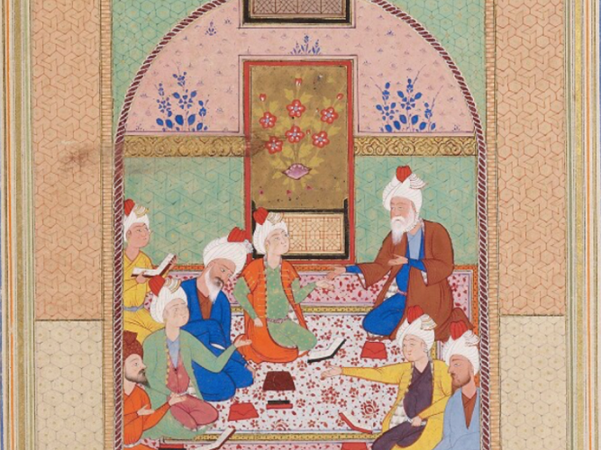 Gāzurgāhī's Majālis al-Ushshāq, 1552 AD, Bodleian Libraries, University of Oxford, MS. Ouseley Add. 24, fol. 39b.